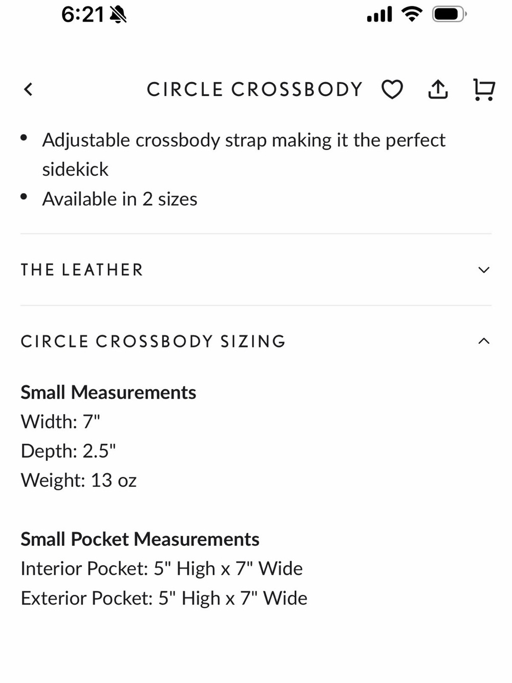 Portland Leather Small Circle Crossbody in Boreal - Picture 4 of 4